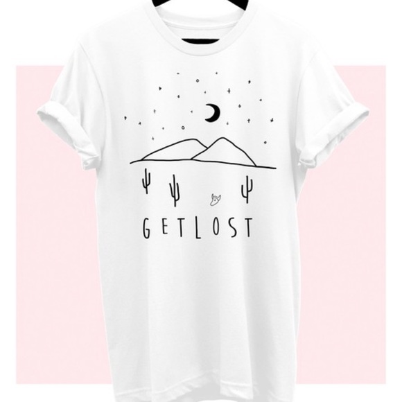 “Get Lost” in this desert oversized Tshirt - WHITE - Picture 3 of 4